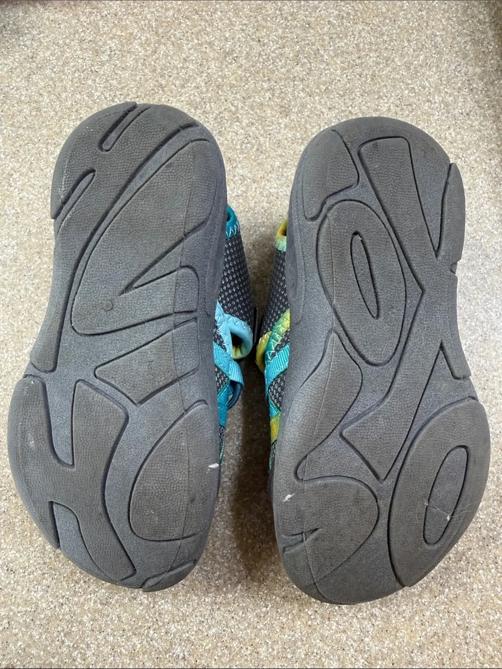 OshKosh B'gosh Teal, Yellow & Gray Kids' Sneaker Sandals, Sz 9 M